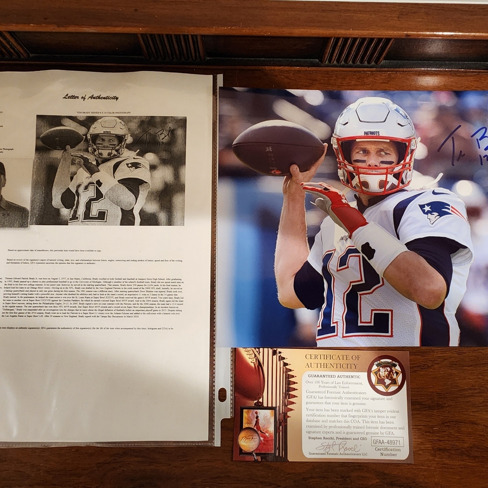 Autographed Football Photo with Certificate